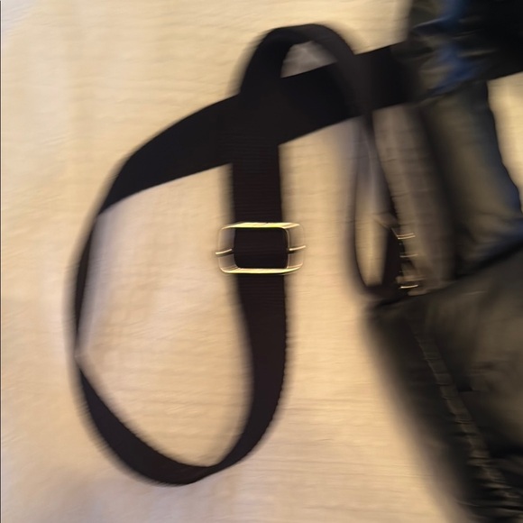 Black Puffer Tote Bag with Strap - Picture 5 of 5